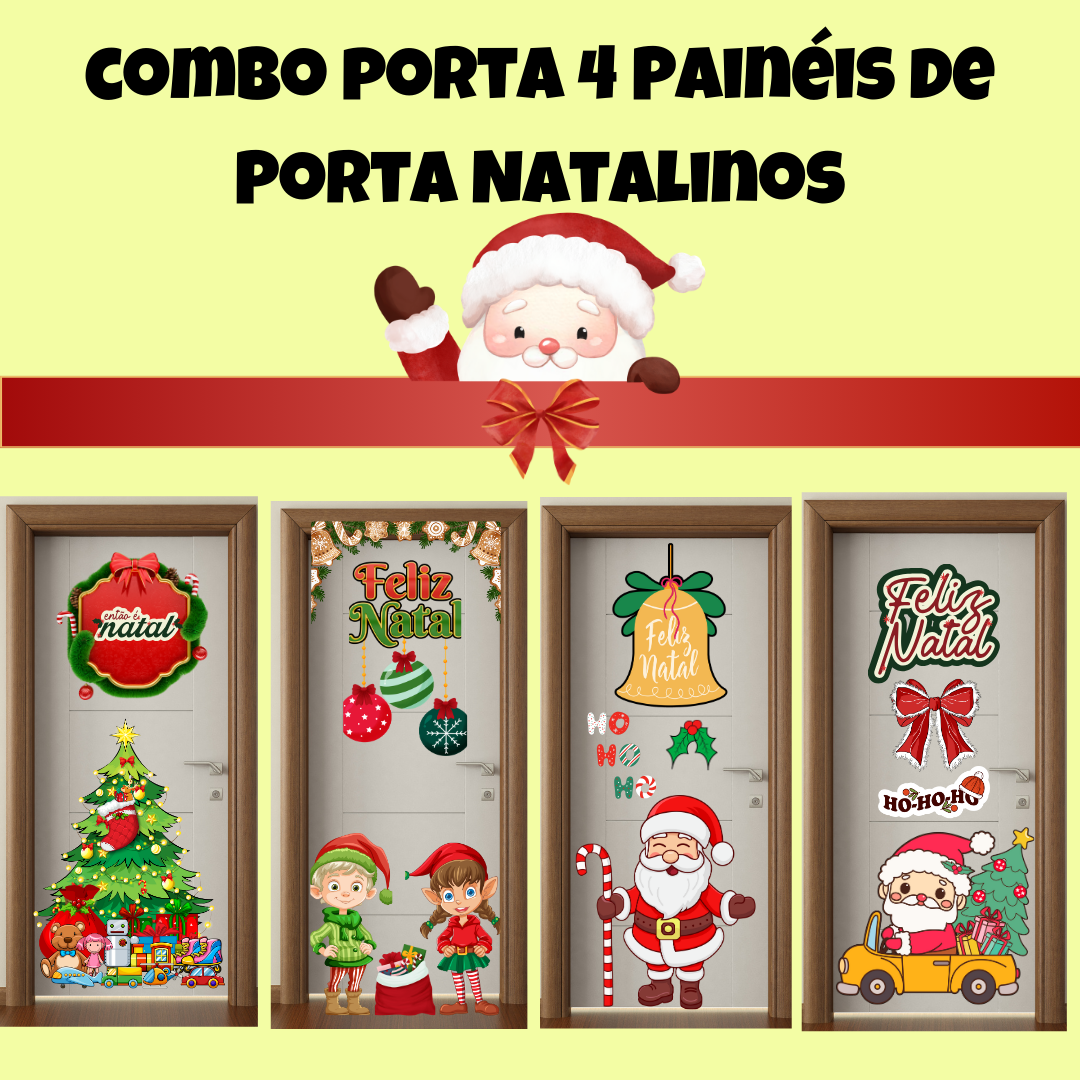 Painéis do porta natalinos