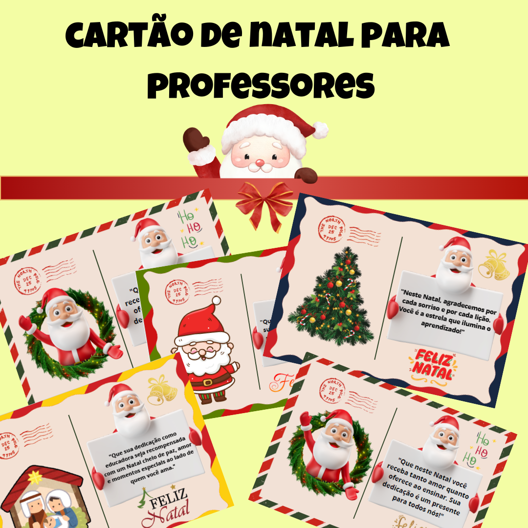 Catão para professores de natal