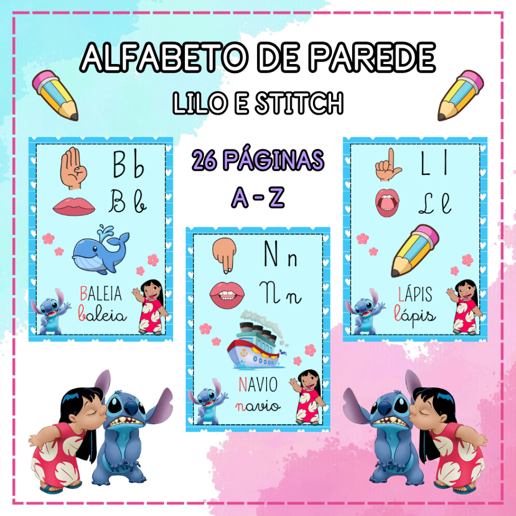 Alfabeto de parede LILO E STITCH – Proff Joana: Recursos Pedagógicos