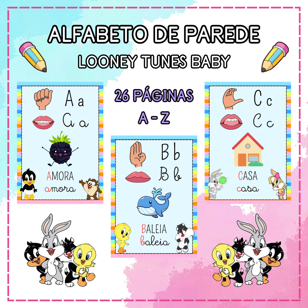 ALFABETO DE PAREDE - LOONEY TUNES BABY