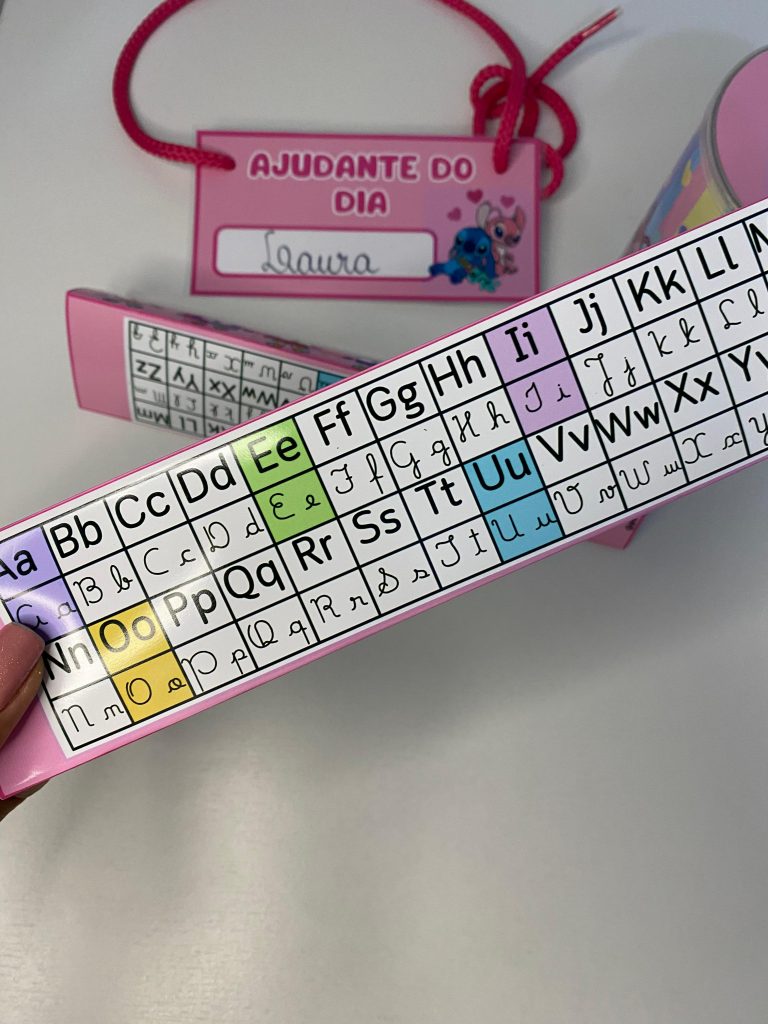 kit Crachás e Lata de Mesa para alfabeto móvel tema: Stitch – Proff ...
