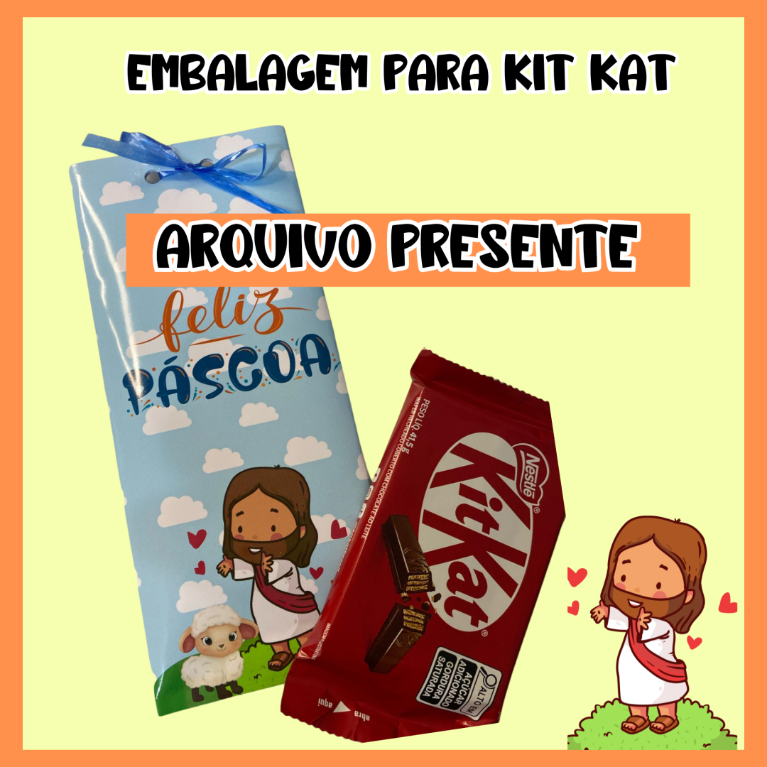 Embalagem Personalizada para KitKat – Tema Páscoa Cristã
