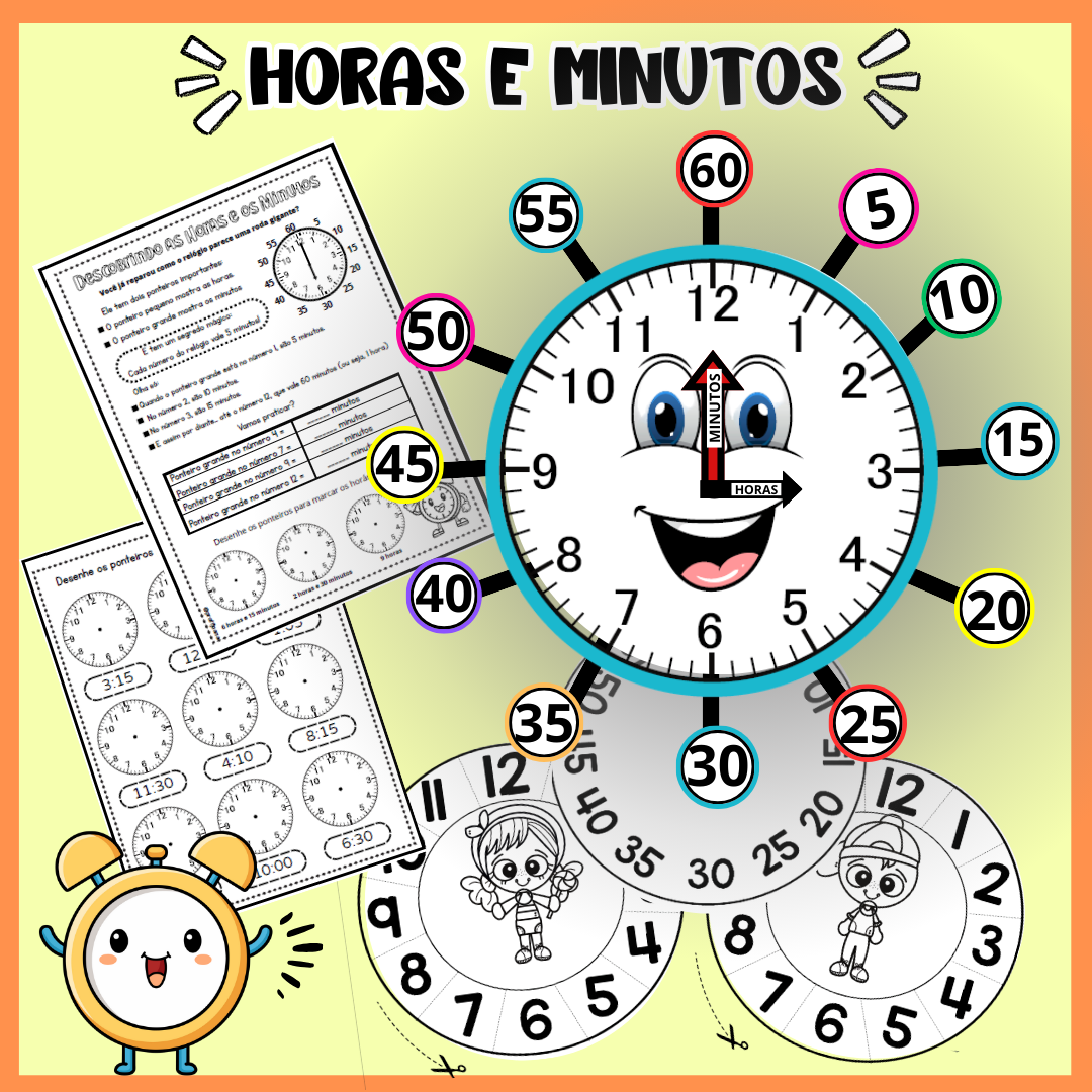 RELÓGIO INTERATIVO HORAS E MINUTOS
