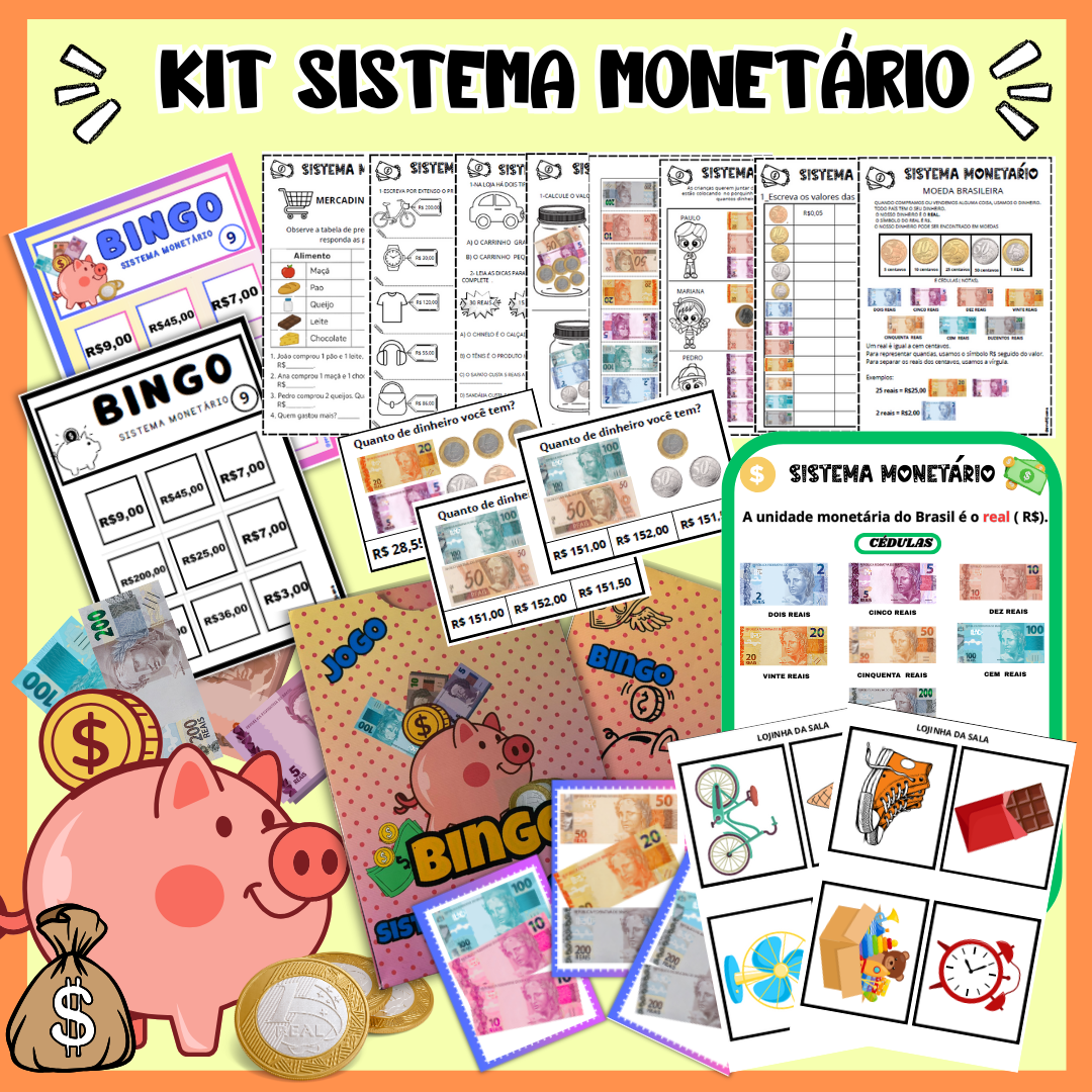 Kit Sistema Monetário – Aprendizado Lúdico e Divertido!
