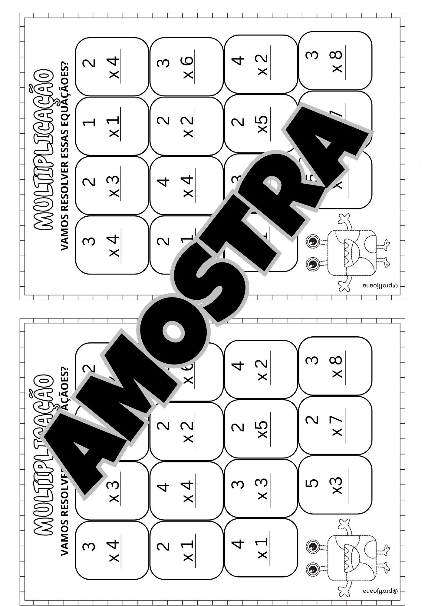 mh おまとめ9点 Monstrinhos da multiplicação – Proff Joana: Recursos Pedagógicos