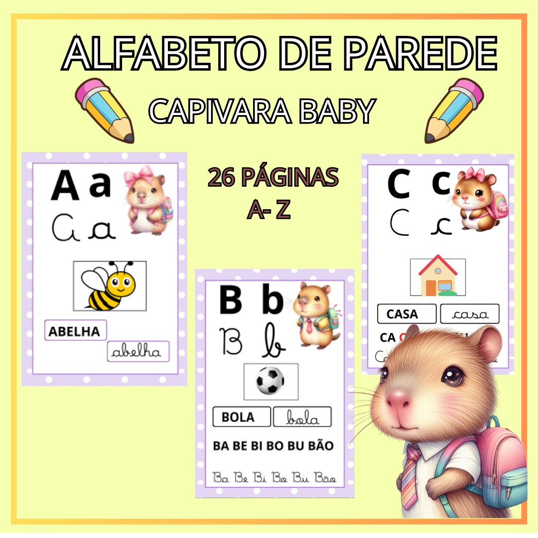 Alfabeto  CAPIVARA BABY