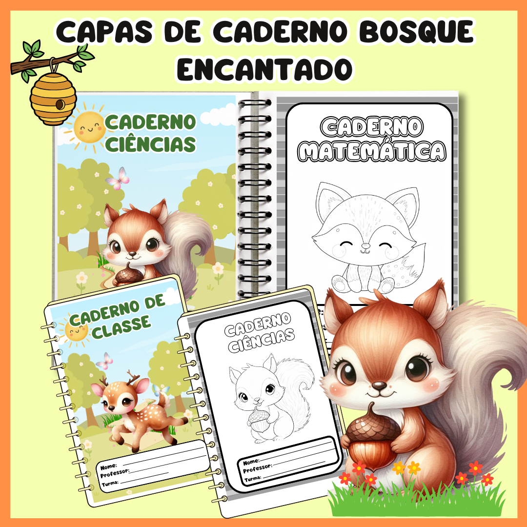 Capa de Caderno – Bosque Encantado