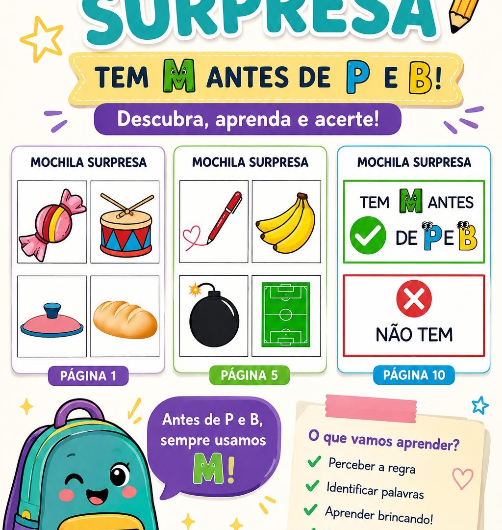 Mochila Surpresa – M Antes de P e B
