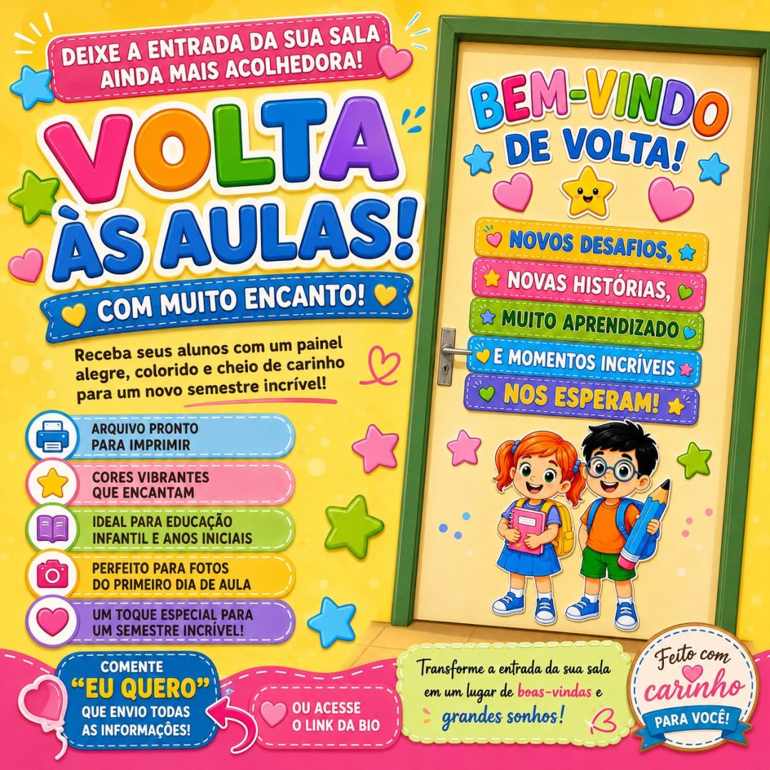 Painel de Porta – Bem-vindo de Volta!