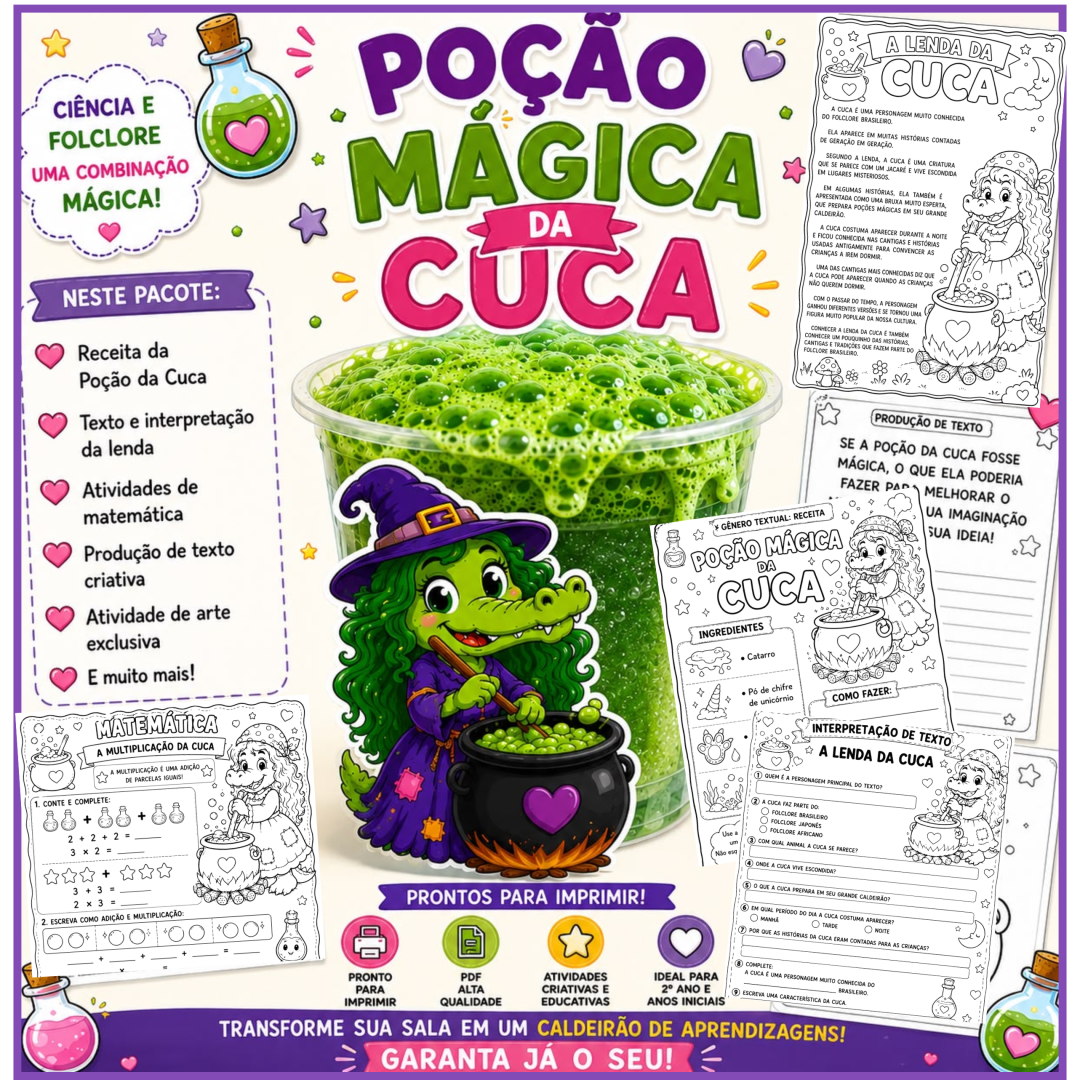 POÇÃO MÁGICA DA CUCA — CIÊNCIA, FOLCLORE E APRENDIZAGEM!